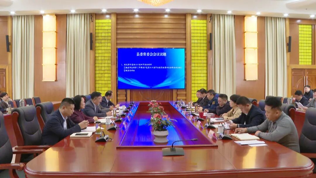 我县召开县委常委会会议传达学习党的二十届四中全会精神